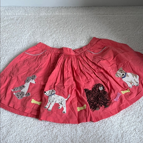 Mini Boden Other - Mini Boden Coral Dog Pattern A-Line Skirt